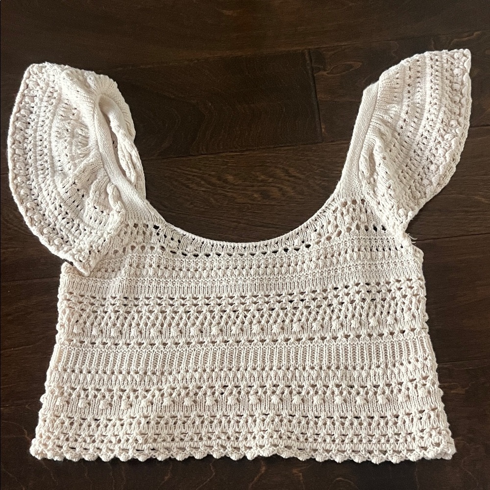 Sincerely Jules White Crochet Crop Top